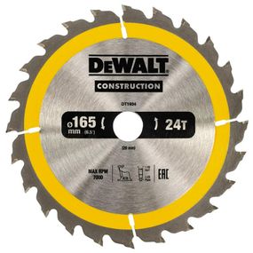 Диск пилковий  DeWALT СONSTRUCTION 165 х 20 мм (DT1934)