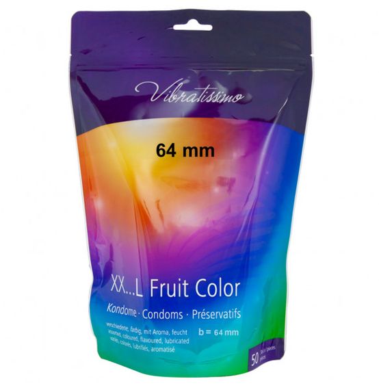 Презервативи - Vibratissimo XX ... L Fruit Color, 64 мм, 50 шт. | Зображення 3