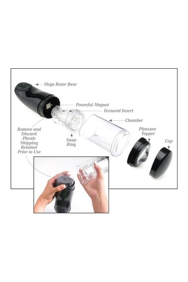 Мастурбатор автоматический Pipedream PDX Extreme Mega-Bator Ass черный, 28 см Sex Aura | Зображення 4