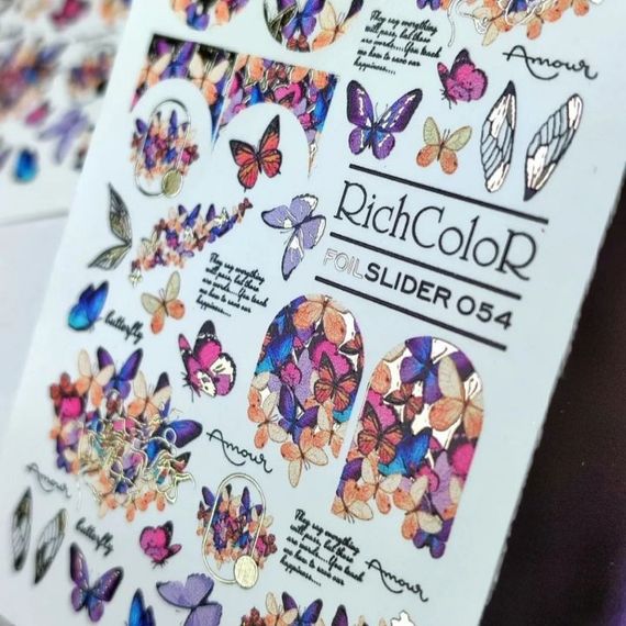 Фольгований слайдер RichColor 054 на водяній основі (6.5x9.5см)