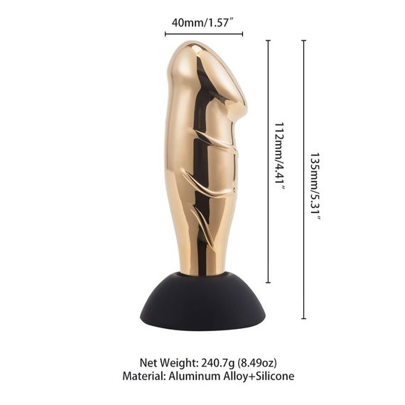 Вібромасажер простати LOCKINK SEVANDA Hercules, золотистий, 10 режимів, пульт ДК, знімна присоска | Зображення 6