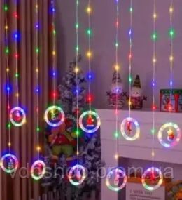 Xmas штора Кільця з фігурами 3m*70cm 110L M Мультикольорові