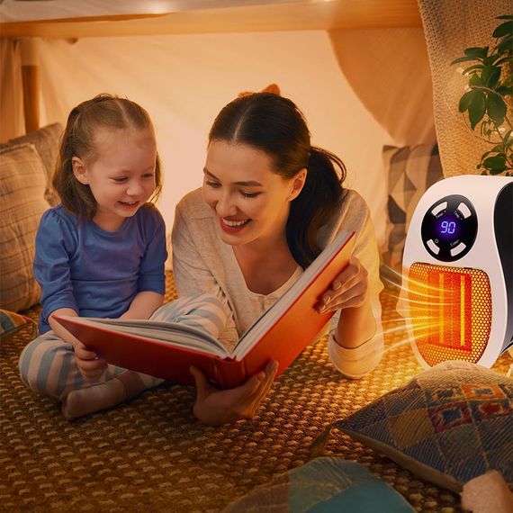 Портативный обогреватель 500W, Portable Heater с дисплеем / Настенный электрообогреватель | Зображення 1