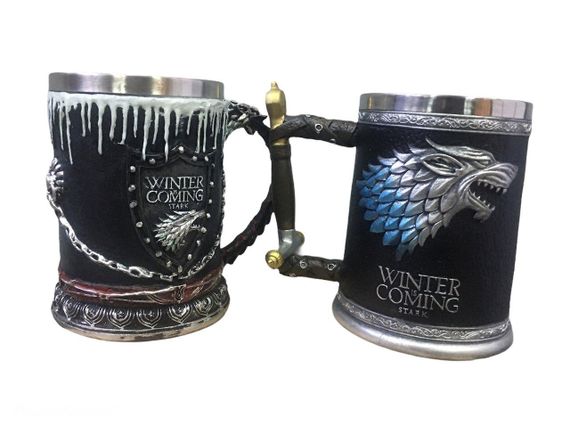 Подарунковий набір Чашка Келих 3D Гра Престолів Game Of Thrones Winter Is Coming Stark Старк | Зображення 1