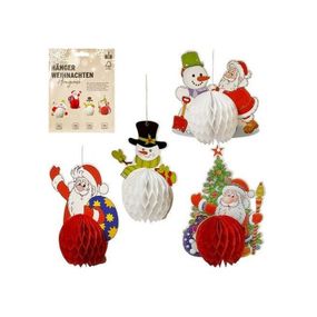 Набор бумажных подвесных украшений "Новогодние истории" CG-4, 4 шт