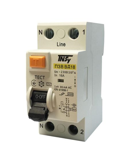 Выключатель дифференциальный УЗО ВД-18 2Р 16А 30мА тип АС электромеханический Ny95506278