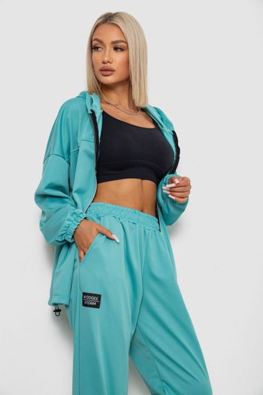 Спортивный костюм женский, цвет бирюзовый, 238R114-2 | Зображення 1