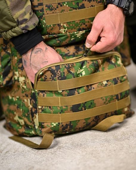 Тактичний рюкзак 70 л армійський похідний наплічник для туризму військовий рюкзак для полювання риболовлі | Зображення 5