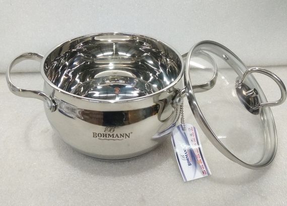 Набір каструль Bohmann BH-0601, 6 предметів нержавіюча сталь, для індукції | Зображення 5