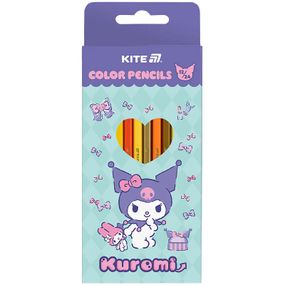 Набір кольорових олівців двосторонніх Kite Kuromi HK25-054-2 24 кольори 12 шт