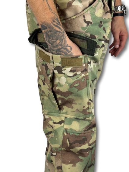 Зимові тактичні штани ЗСУ на флісі Softshell від RAPTOR TAC Мультикам 50/4 | Зображення 4
