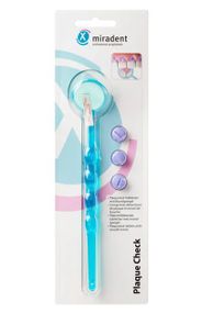Таблетки для виявлення зубного нальоту Miradent Mira-2-Ton, Plaque Test Tablets + дзеркало Miradent Mouth Mirror (блакитне/рожеве)