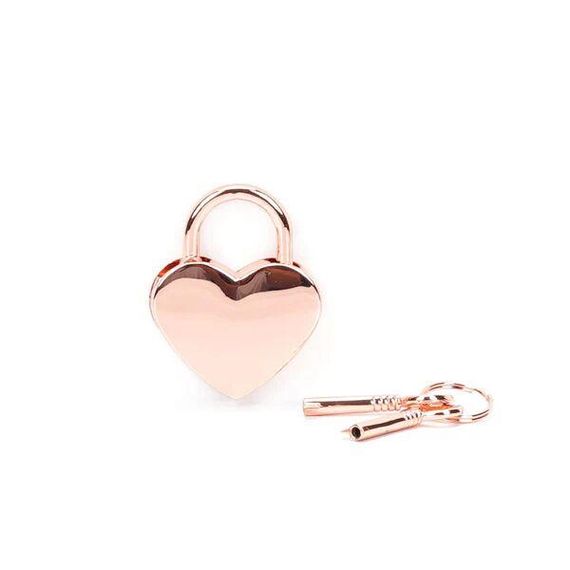 Замочек Liebe Seele Heart Shape Padlock Rose Gold (2 шт) sexstyle | Зображення 1