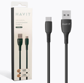 Кабель USB Type-C Havit HV-CB620C 2,0A 1м чорний