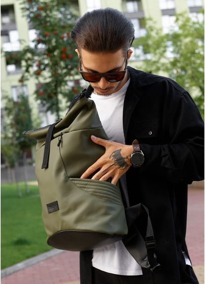 Чоловічий рюкзак Sambag RollTop X хакі 41 х 27 х 18 см (24320119m) | Зображення 6