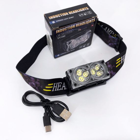 Ліхтар налобний YY-19D-6SMD Li-Ion, Світлодіодний ліхтар на лоб, Ліхтарик на голову із зарядкою | Зображення 6
