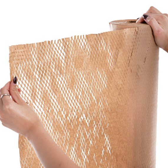 Cотовая крафт-бумага 42 см х 10 м PaperPack, коричневая | Зображення 3