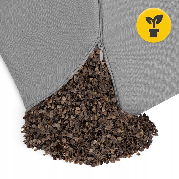 Подушка для йоги та медитації 4FIZJO Zafu напівкругла 40 x 30 x 12 см Grey (P-5907739315502) | Зображення 6