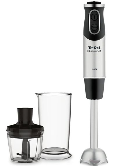 Блендер Tefal  заглибний Optichef, 800Вт, 3в1, чаша-800мл, чопер 500мл, турборежим , біло-голубий (HB659838)