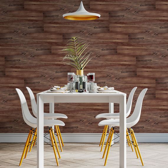 Самоклеюча вінілова плитка 152.4х914.4х1.5мм Каштан, ціна за 1 шт. (СВП-002) Матова SW-00000282 | Зображення 4