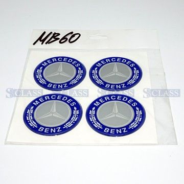 Наклейки на колесный колпак Mercedes Benz (d=60 mm 4 шт.), Турция, MB60,
