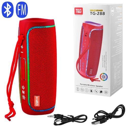 Портативна Bluetooth колонка з підсвічуванням LED TG288. YE-818 Колір: червоний | Зображення 2