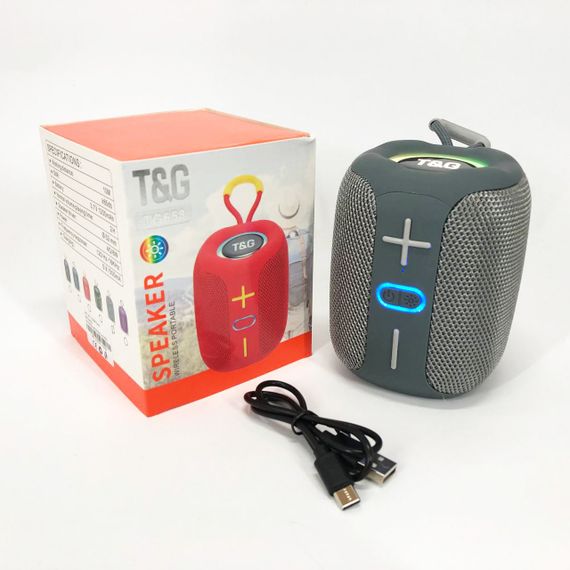 Bluetooth колонка с USB и AUX входом TG658, Колонка с подсветкой и светомузыкой, Блютуз аудио приемник NR-24 | Зображення 6
