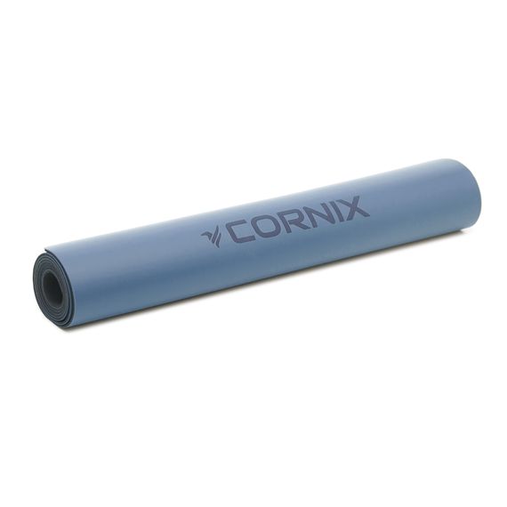 Килимок спортивний Cornix PU 183 x 68 x 0.4 см для йоги та фітнесу XR-0319 Blue | Зображення 2
