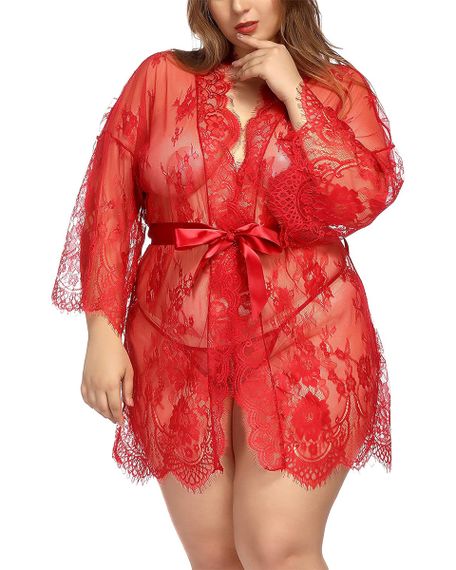 Сексуальний жіночий комплект червоного кольору (2XL, 3XL) | Зображення 4