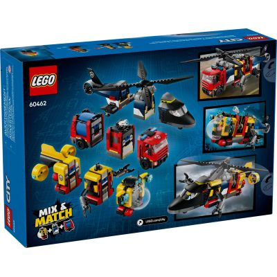 Конструктор LEGO City Ремикс вертолетов, пожарных машин и подводных лодок (60462) | Зображення 1