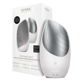 Электронная звуковая термо щетка для лица GESKE Sonic Thermo Facial Brush 6в1, Белый