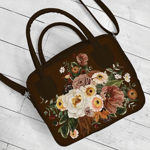 Сумка жіноча Kitto Півонії та маки 25x20x9 см (SKI_23S016_TBR)