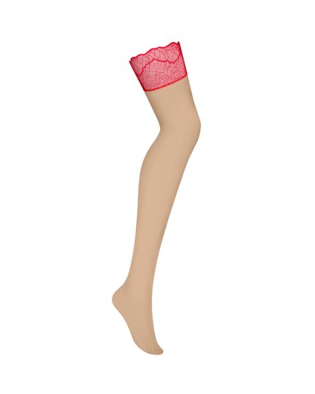 Панчохи під пояс Obsessive Cupide Desir Червоний L/XL | Зображення 2