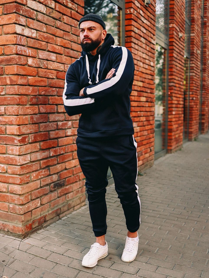 Костюм Лампас Зима синий S L | Зображення 1