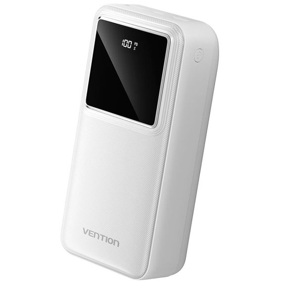 УМБ Vention 30000mAh 22.5W 3A, PD,QC3.0, Micro-USB,USB-C,2xUSB-A,LED Display White | Зображення 4