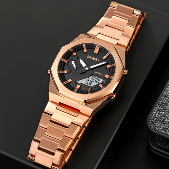 Чоловічий годинник Skmei 1816RGWT Rose Gold-White | Зображення 3