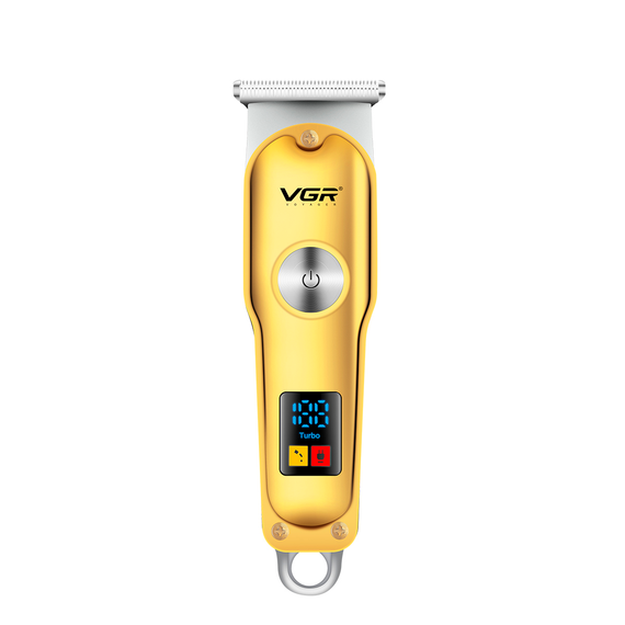 Триммер аккумуляторный для стрижки VGR V-290 GOLD, 3 насадки, LED дисплей | Зображення 4