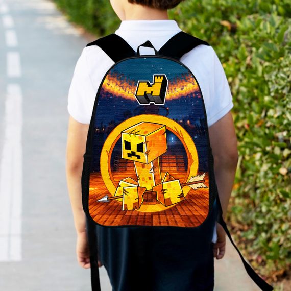 Рюкзак дитячий майнкрафт Кріпер "Minecraft" 34х27см, міський ранець для хлопчика з принтом (00505)