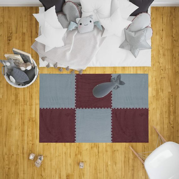 Підлога-пазл плюшевий КОРИЧНЕВИЙ 60*60*1cm (D) SW-00002083 | Зображення 4