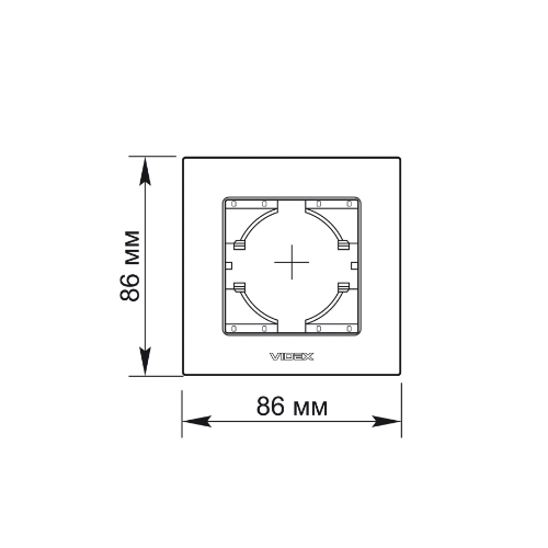 BINERA мідний алюміній Рамка горизонтальна 1-а Videx | Зображення 2