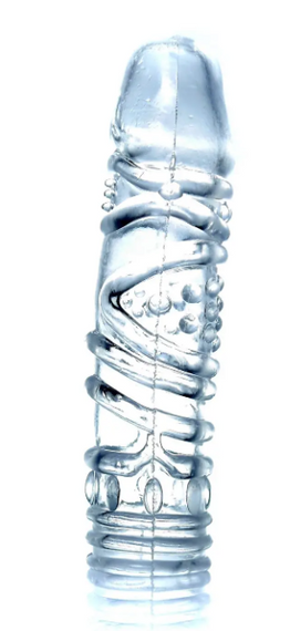 Рельефная насадка-презерватив Boss Series без вибрации Sex Aura | Зображення 2