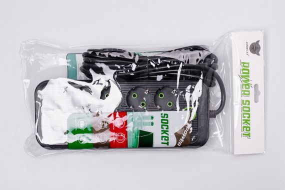 Мережевий фільтр 2.8 м подовжувач на 8 розеток з 3 USB 1 Type-C та кнопкою відключення F20U Чорний HP-5-28 | Зображення 7