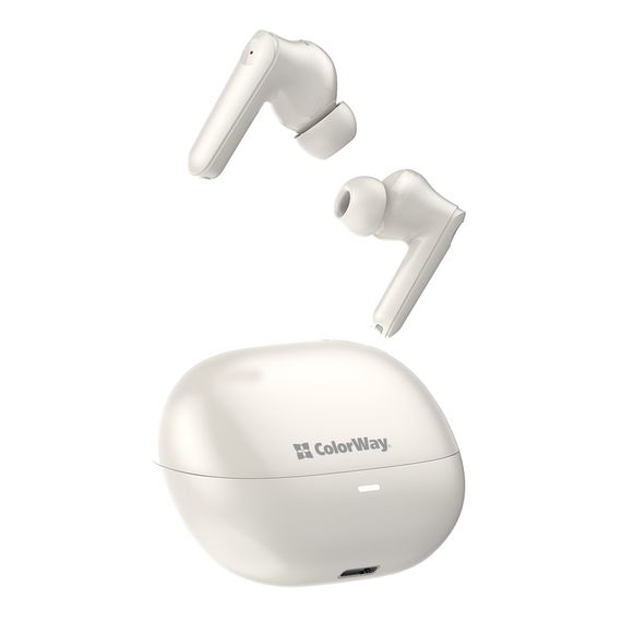 Навушники ColorWay Slim TWS-1 Earbuds Long Life Beige (CW-TWS1BE) | Зображення 7