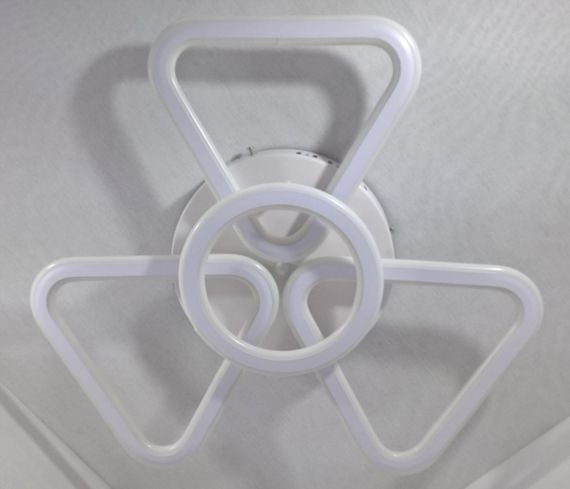 Люстра світлодіодна стельова LED світильник для квартири на стелю лед 25572 Білий 10х56х56 см. | Зображення 3