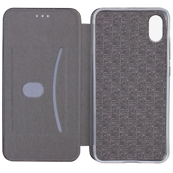 Шкіряний чохол-книжка Classy для Xiaomi Redmi 7A Бордовий Чорний | Зображення 1