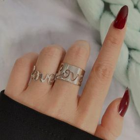 Парні каблучки "love", колечко, набір каблучок, пара кілець, каблучка