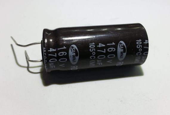 470mkf - 160v  RD 18*40  SAMWHA, 105°C конденсатор електролітичний | Зображення 3