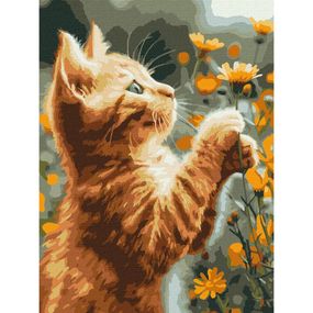 Картина по номерам "Рыжий пушистик" KHO6607 30х40 см