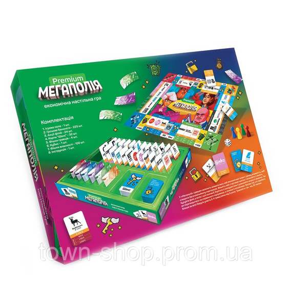 Настольная игра "Мегаполия Premium" Danko Toys G-MP-01-01U укр | Зображення 1