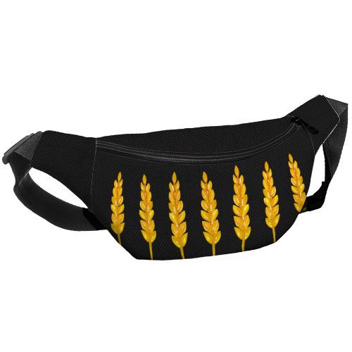 Сумка на пояс бананка Bumbag Колоски 27x16 см (BB_22S002_BL)